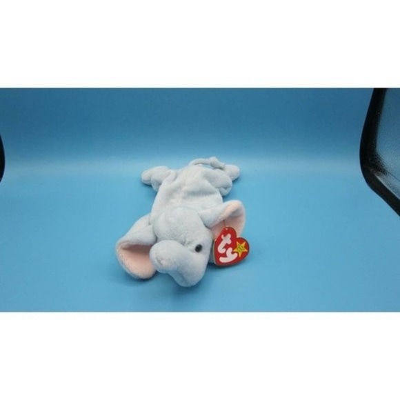 Peanuts the elephant TY Beanie Babies and matching Teenie Beanie Baby 1995 MWT - Picture 3 of 4